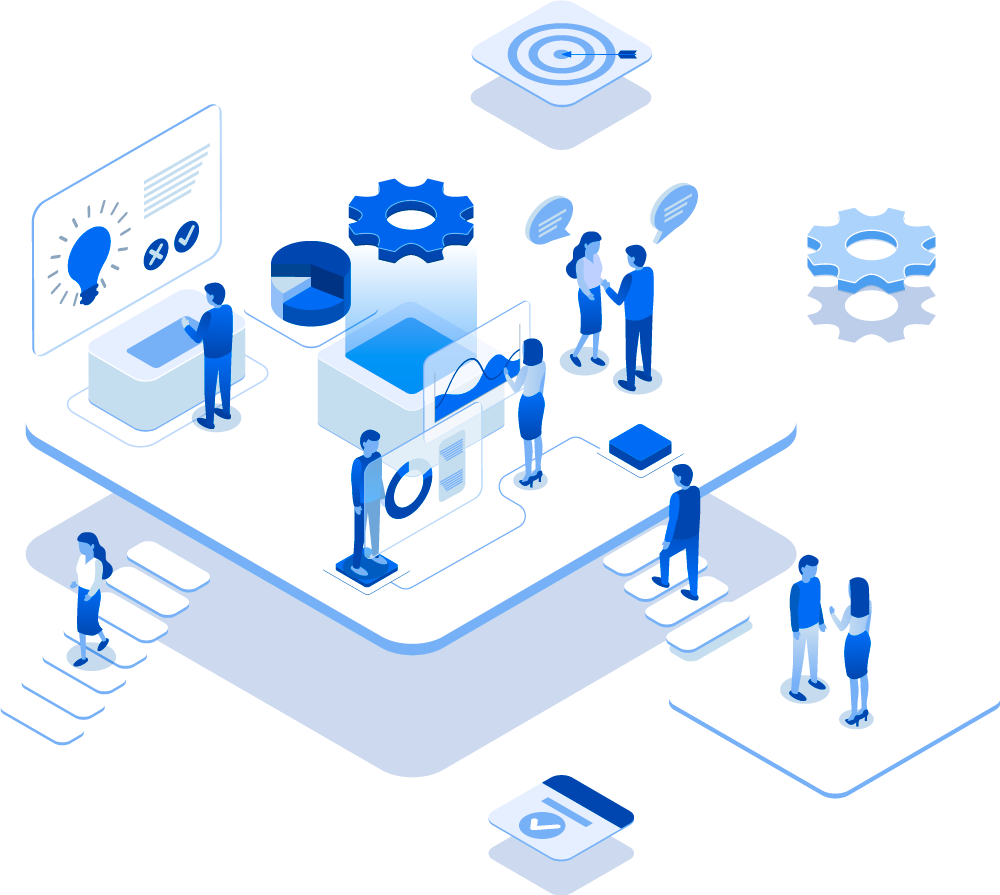 Software development and consulting illustration